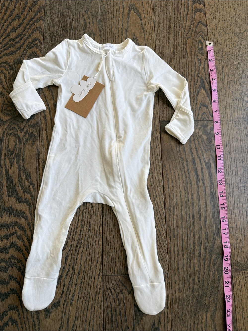 Angel Dear Cream Footed Baby One-Piece 3-6 month infant baby newborn NWT